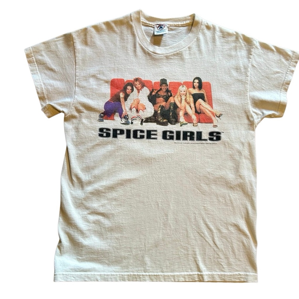 Rare Vintage 90s Spice Girls Promo “Photo Poses” Off White T Shirt Crew Neck M